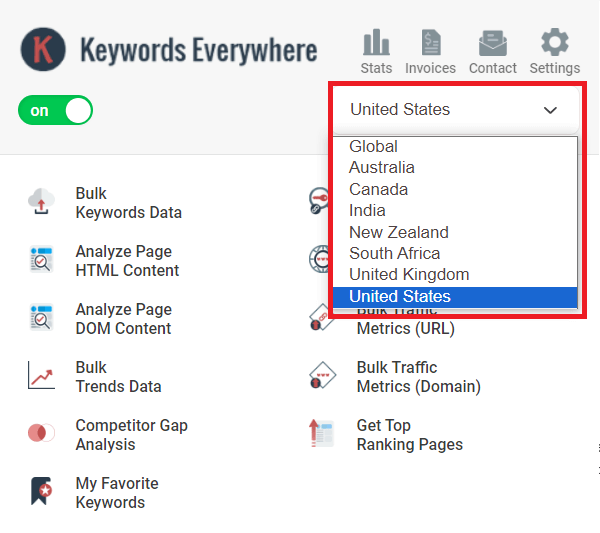 find search volume per region