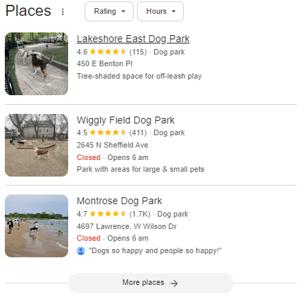 Google 3-Pack or local pack 