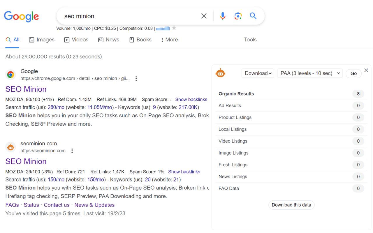 An Indepth Comparison of 10 SEO Extensions for Chrome Keywords