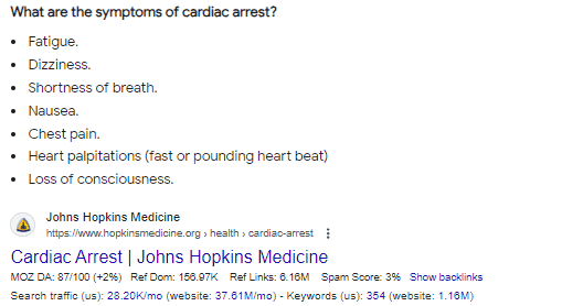Search results for symptoms of cardiac arrest 