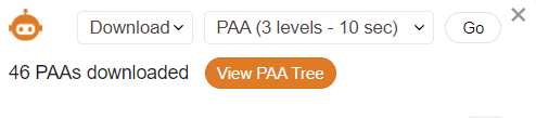 View PAA tree with SEO Minion