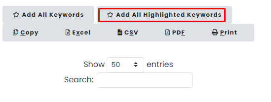 Add all highlighted keywords 