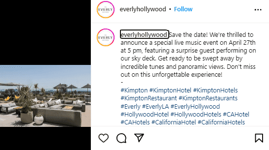 Everly Instagram hashtags