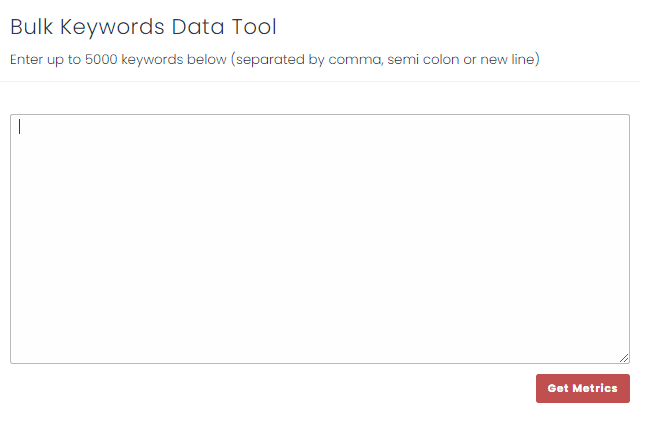 Keywords bulk data tool 