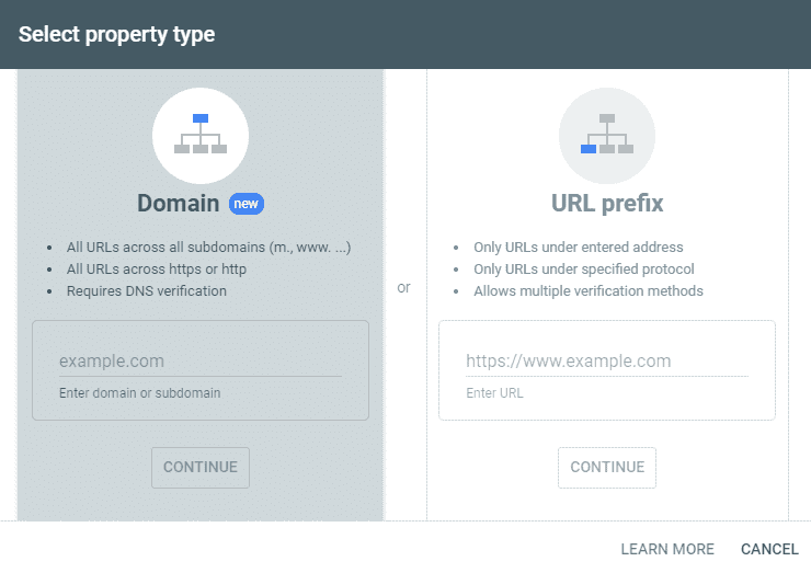 Sign in to Google Search Console 