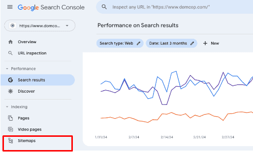 Sitemaps in Google Search Console 