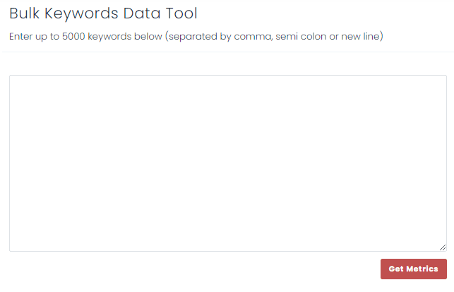 Bulk Keywords Data Tool 