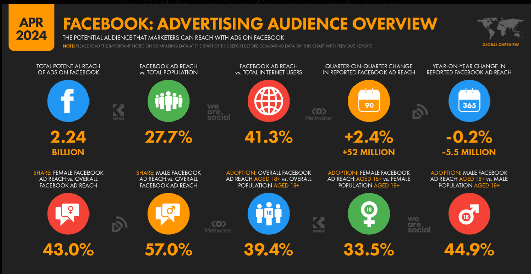 Overview of Facebook advertising audience