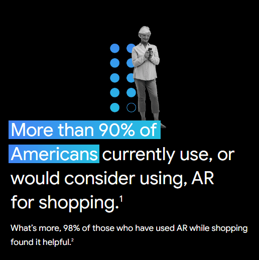 Using augmented reality for shopping