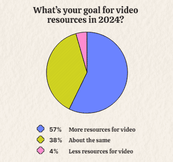 Video resources spending in 2024