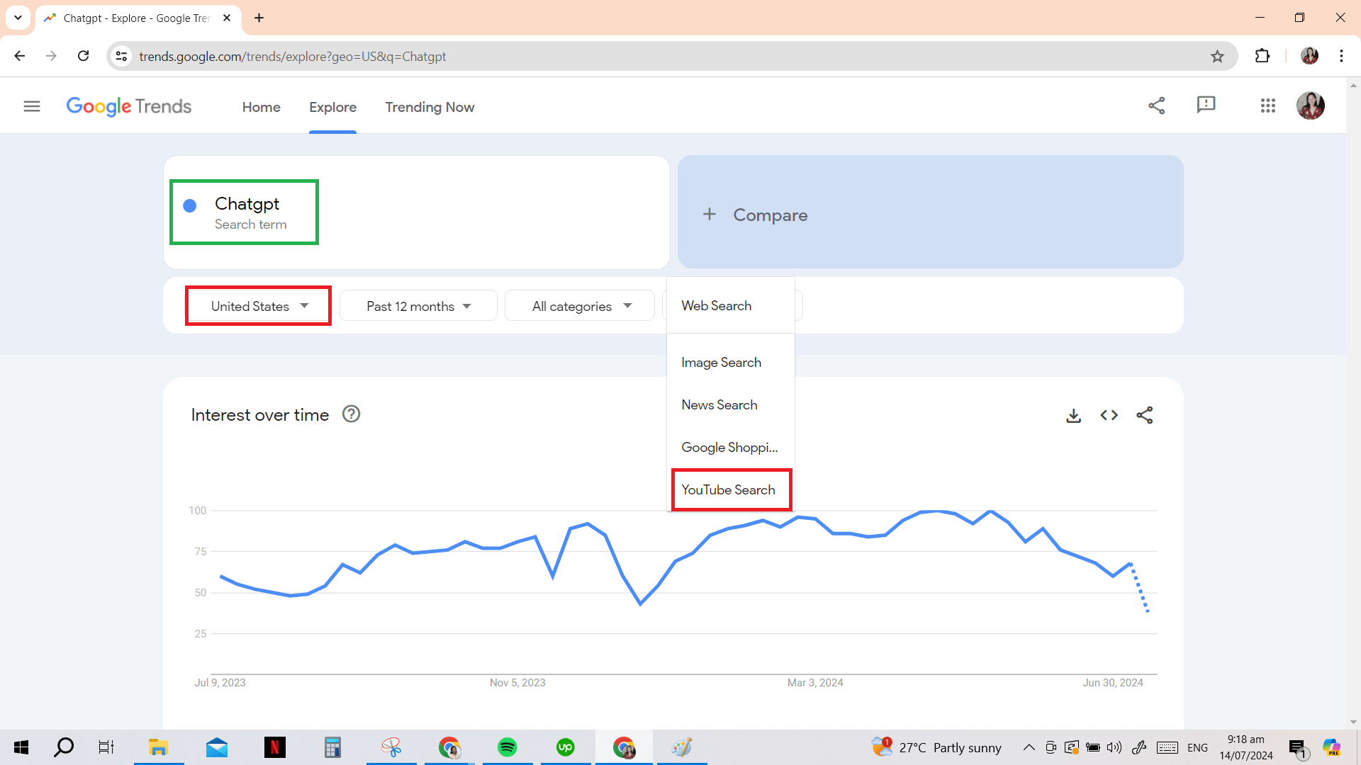 Google Trends for Youtube Keyword Research