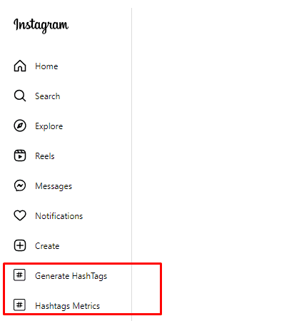 Hashtag generation option in Instagram