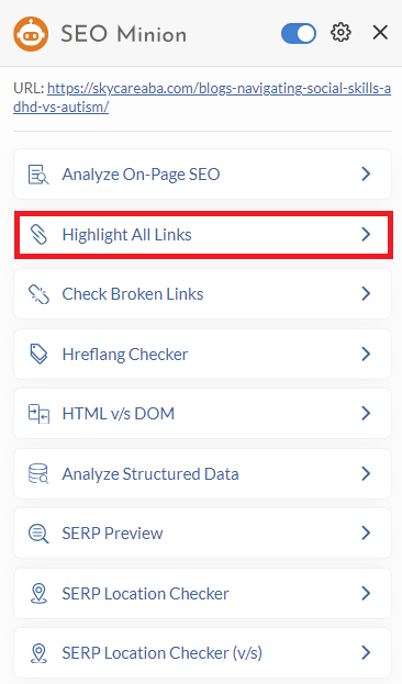 Highlight All Links