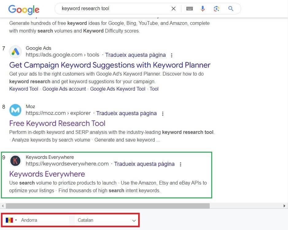 serp location checker country comparison