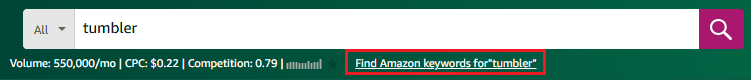 Find Amazon keywords