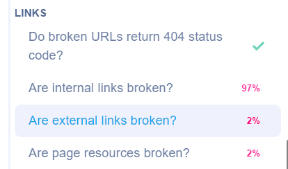 how to check broken links