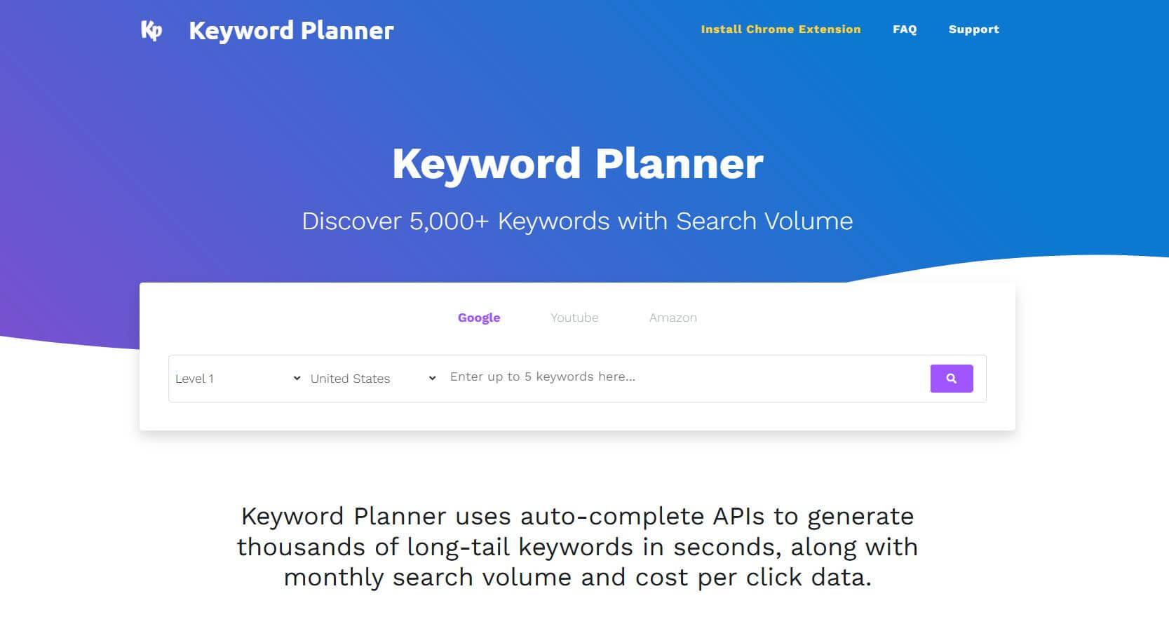 autocomplete keyword tool