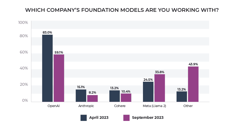 Percentage of the company's foundation models that technical teams are working with