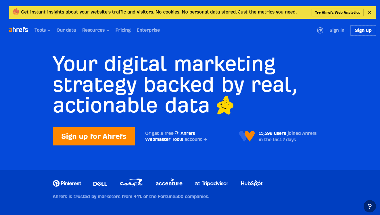 Ahrefs digital marketing tool