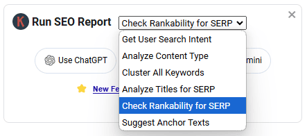 Check rankability for SERP by Keywords Everywhere