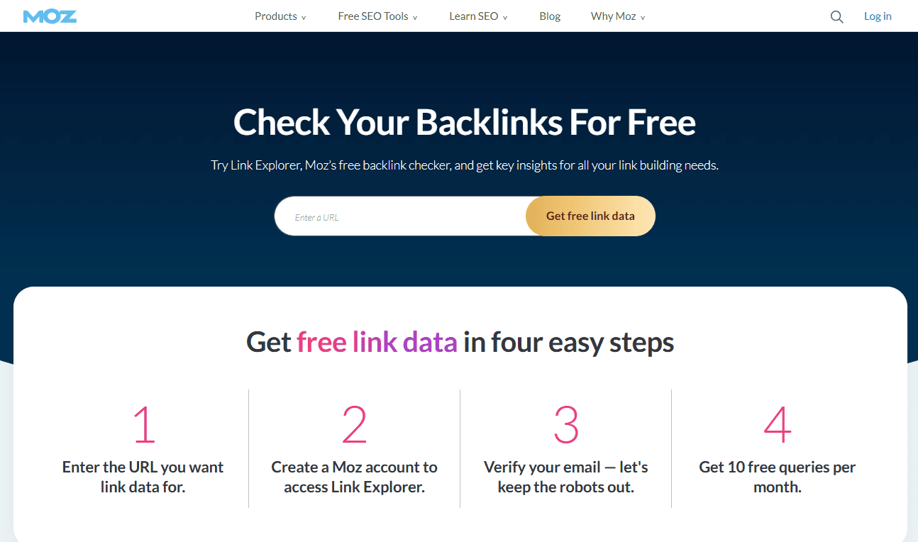 Moz backlink checker