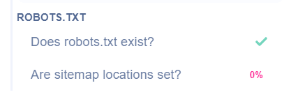Robots.txt file review with SEO Checker