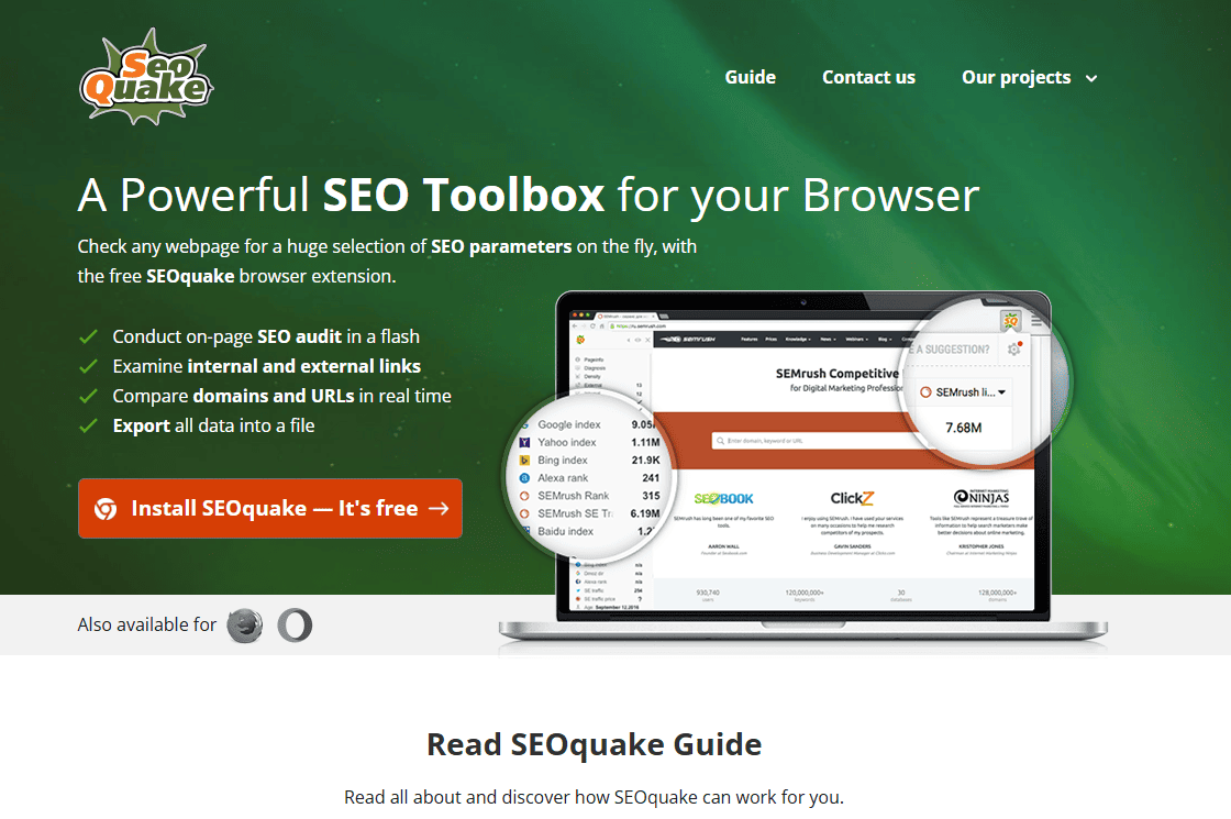 SEOquake SEO tool