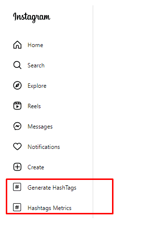 Hashtag generation option in Instagram