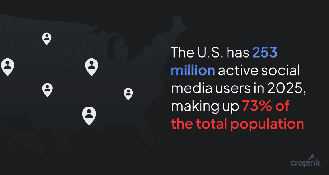 Social media users in the US