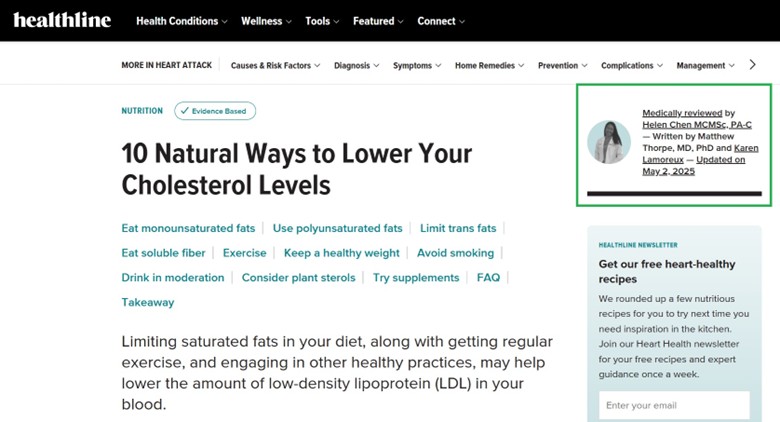 EEAT Signal- Expert Review Attribution