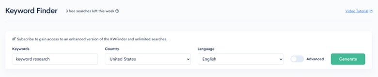 Low Fruits Keyword Finder