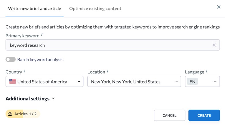 SE Ranking AI Writer