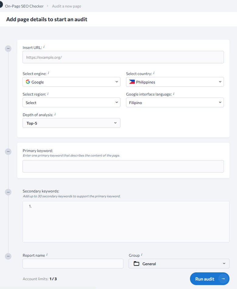 SE Ranking On-page SEO Checker