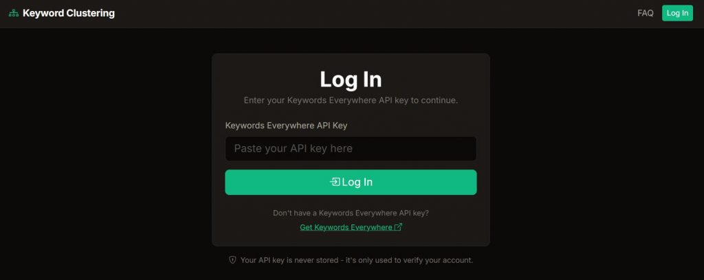 keyword clustering tool by Keywords Everywhere