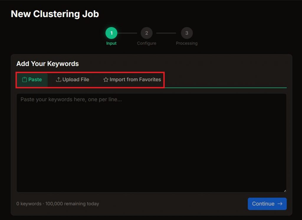 Keyword grouping tool