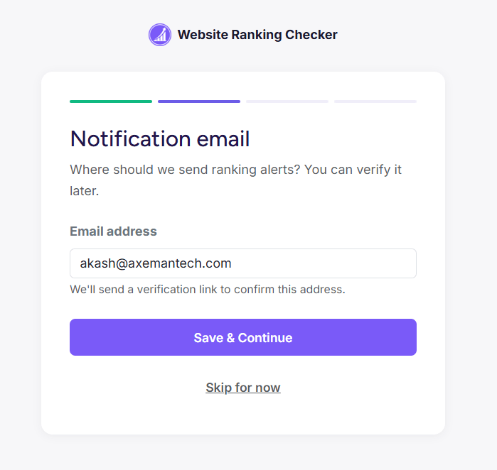 Website Ranking Checker