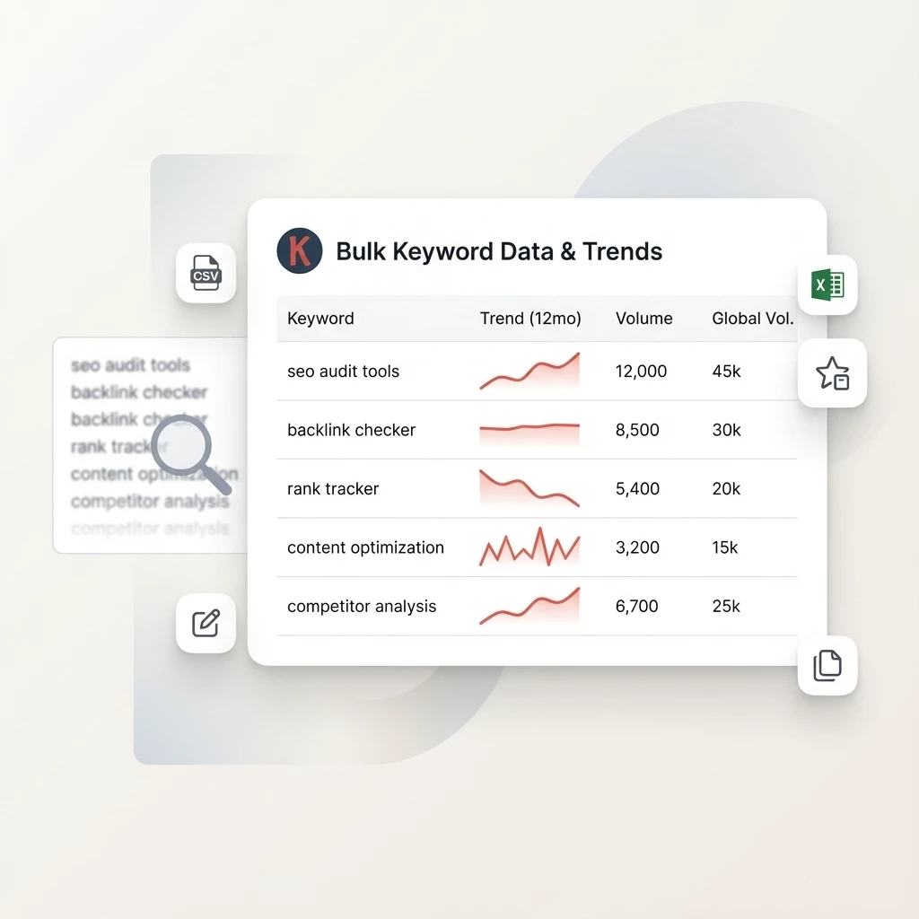 Bulk Keyword Data UI