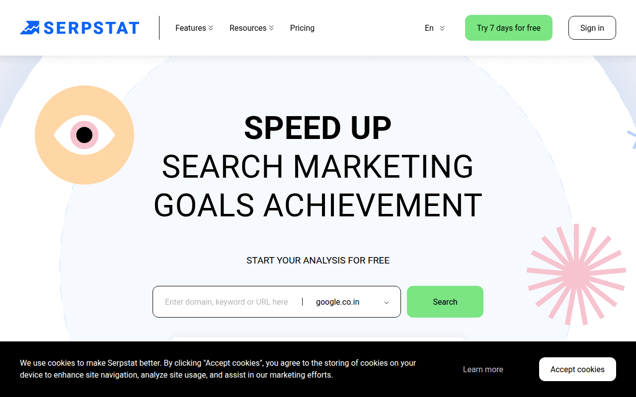 Serpstat Website