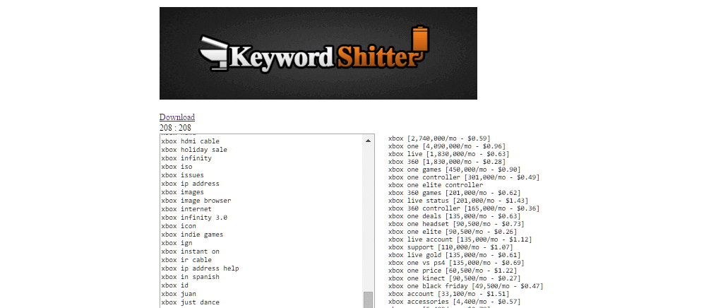 Keyword Shitter