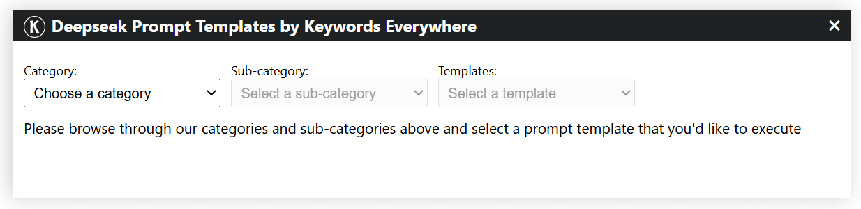 Deepseek Templates Popup