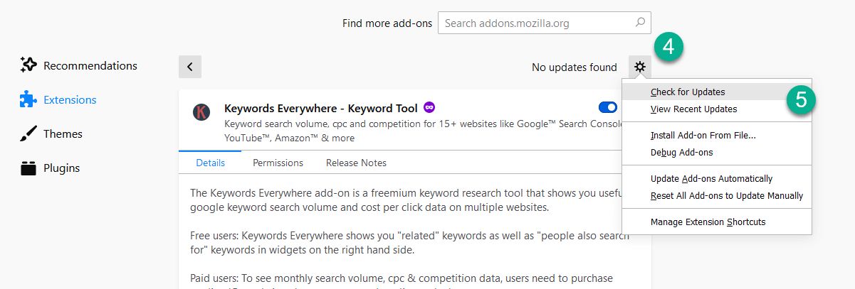 keywords everywhere firexfox