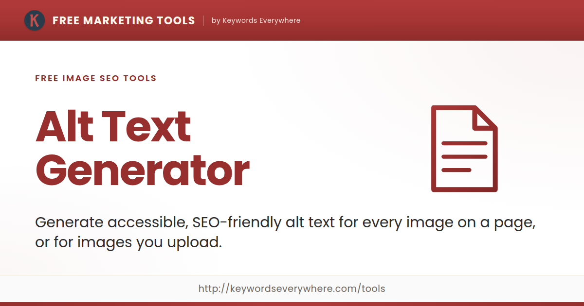 Alt Text Generator - Free Image SEO Tools
