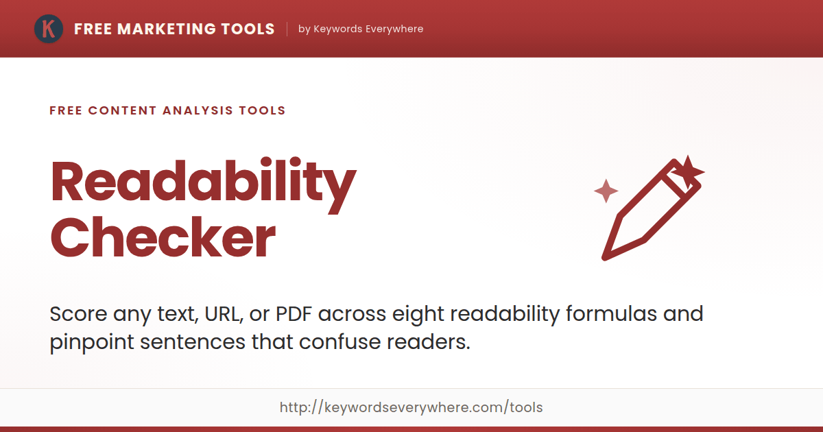 Readability Checker - Free Content Analysis Tools