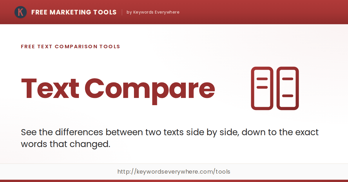 Comparison Updates Text Compare - Free Online Diff Checker