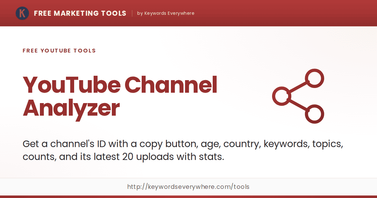 YouTube Channel Analyzer ID Stats Keywords Latest Uploads